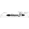 Auto Power Steering Gear Rack For Mitsubishi Triton 2WD 2005- MR333502