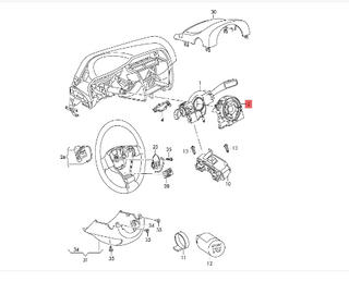 Automotive air bag hairspring For VW 5K0953569B