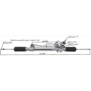Auto Power Steering Gear Rack For Toyota Hilux 2015- 2WD 442000K650 44200-0K650